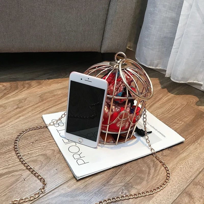 Woman's Handbag Bags for Women Niche Designer Birdcage Chain Shoulder Bag Hollow Metal Crossbody Bag Wedding Evening Bag Purse
Woman's Handbag Bags for Women Niche Designer Birdcage Chain Shoulder Bag Hollow Metal Crossbody Bag Wedding Evening Bag Purse
