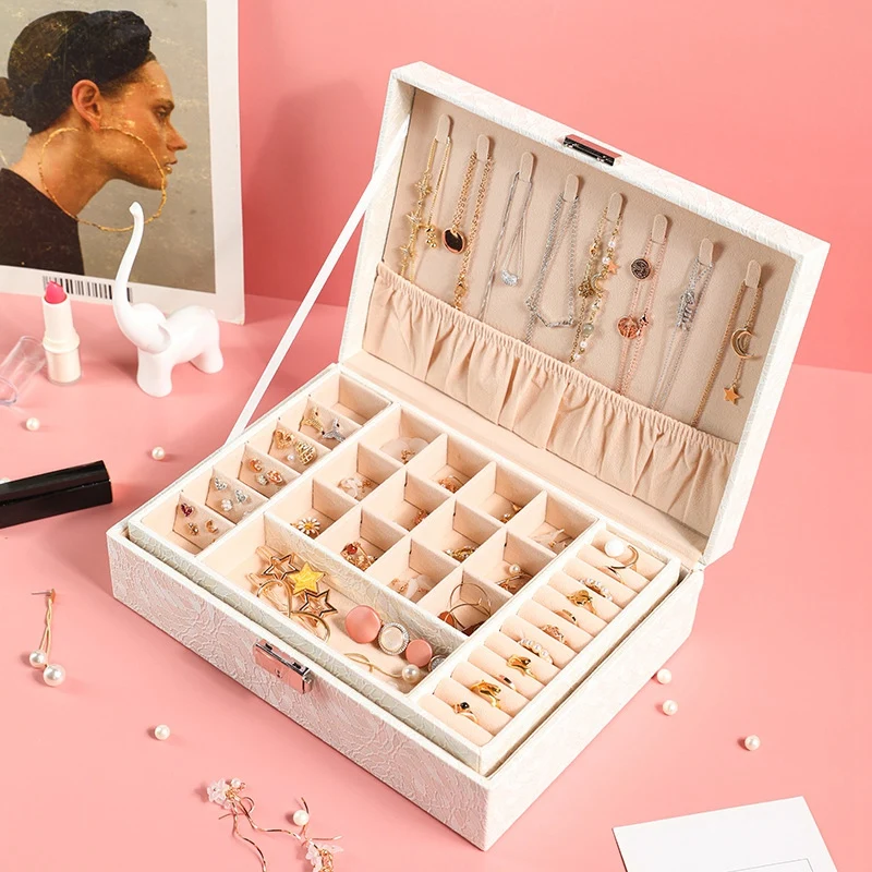 Jewelry Box Organizer for Women Girl Jewelry Case Travel Jewelry Display Jewelry Holder for Earrings Rings Necklaces
Jewelry Box Organizer for Women Girl Jewelry Case Travel Jewelry Display Jewelry Holder for Earrings Rings Necklaces