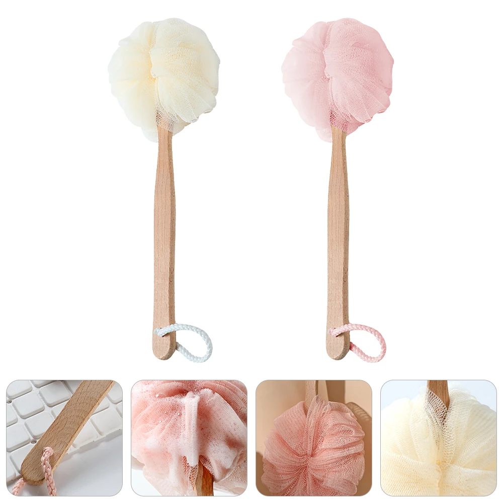2pcs Simple Long Handle Durable Bath Flowers Shower Brushes for Women Men Adults 
2pcs Simple Long Handle Durable Bath Flowers Shower Brushes for Women Men Adults