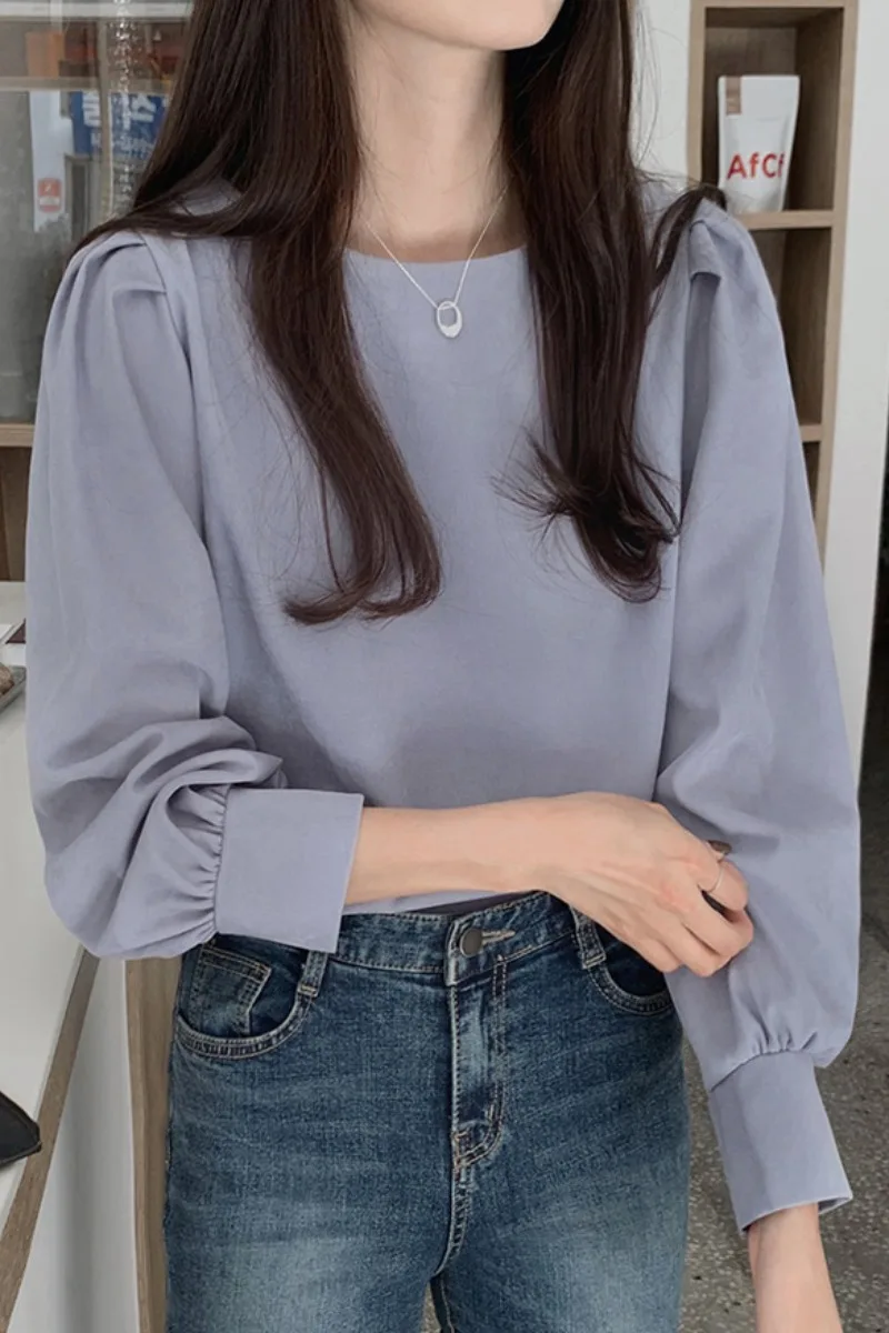 SuperAen New Shirts for Women Spring 2021 Solid Simple O Neck All Match Slim Full Top
SuperAen New Shirts for Women Spring 2021 Solid Simple O Neck All Match Slim Full Top