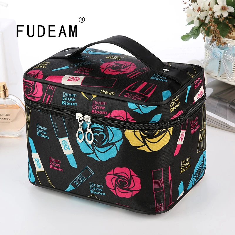 FUDEAM Polyester Multifunction Women Cosmetic Bag Travel Toiletries Storage Organize HandBag Waterproof Female Brush MakeUp Case
FUDEAM Polyester Multifunction Women Cosmetic Bag Travel Toiletries Storage Organize HandBag Waterproof Female Brush MakeUp Case