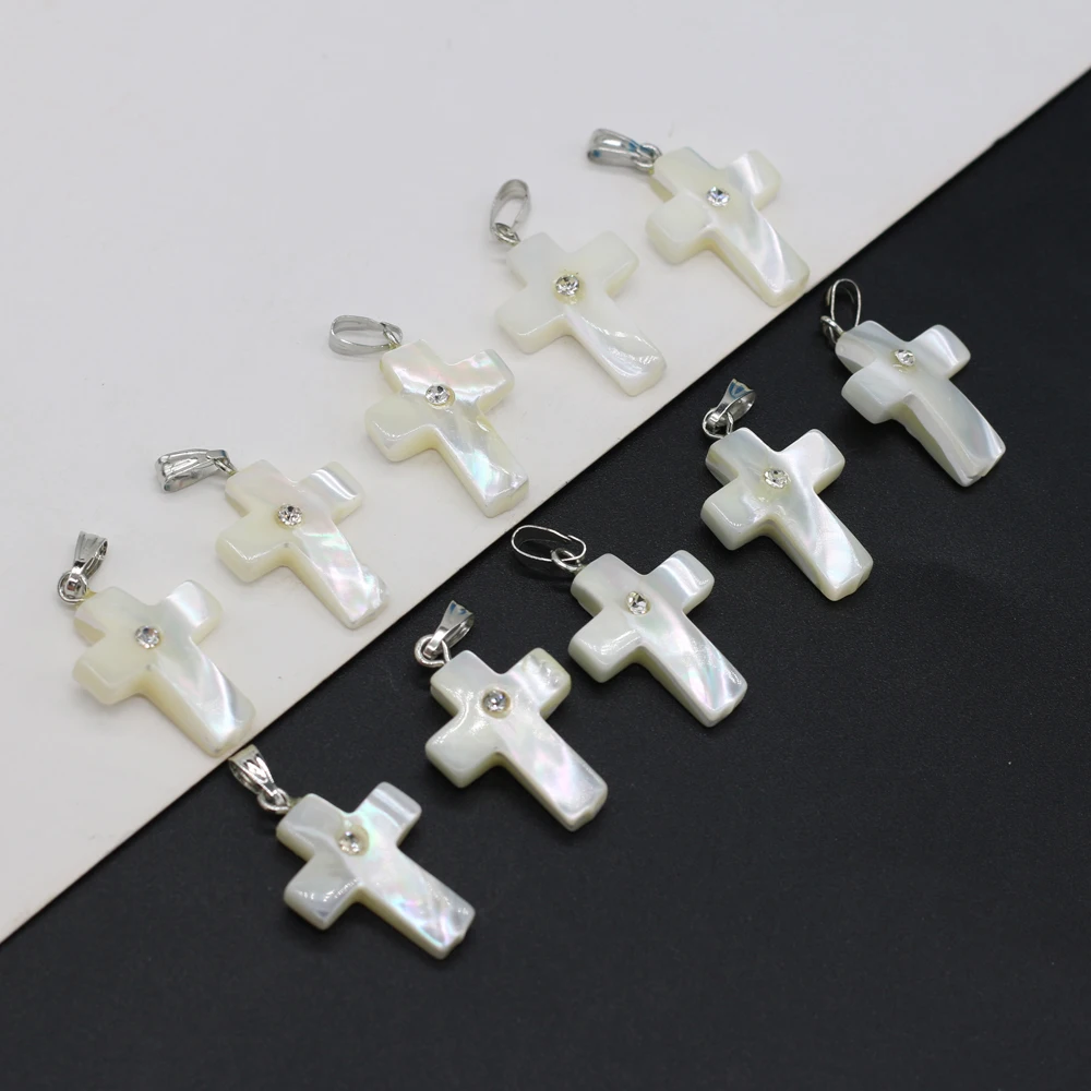 3pcs Natural Shell Pendant Cross Shaped White Shell Pendant for Women Jewelry Making DIY Necklace Accessories Size 15x24mm
3pcs Natural Shell Pendant Cross Shaped White Shell Pendant for Women Jewelry Making DIY Necklace Accessories Size 15x24mm