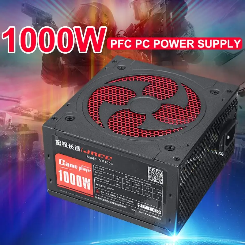 HOT 1000W Power Supply Passive PFC Silent Fan ATX 20pin 12V PC Computer SATA Gaming PC Power Supply For Intel AMD Computer
HOT 1000W Power Supply Passive PFC Silent Fan ATX 20pin 12V PC Computer SATA Gaming PC Power Supply For Intel AMD Computer