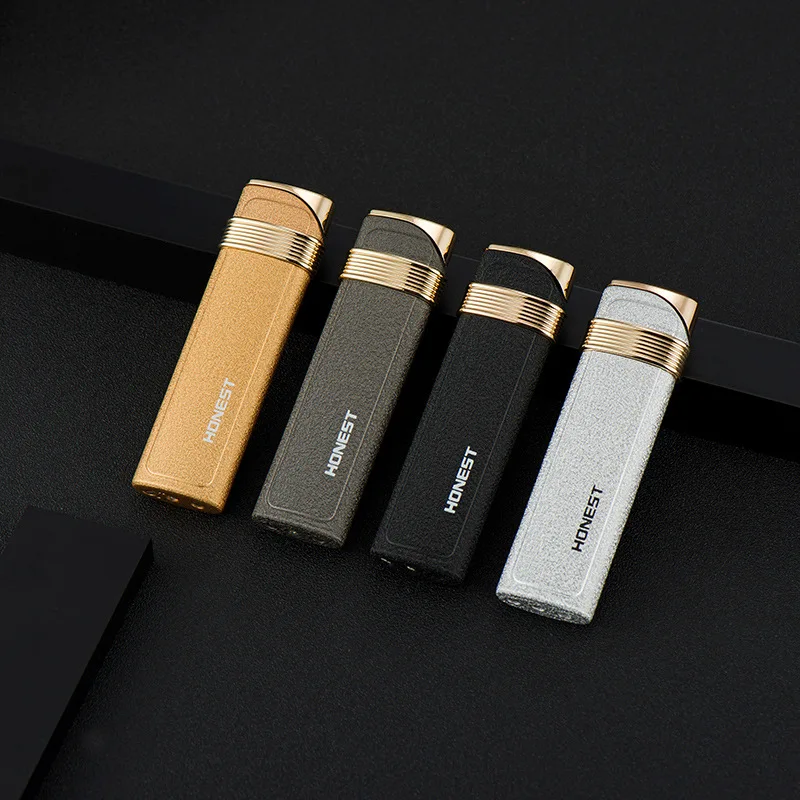 

Refillable Metal Windproof Ultra-thin Inflatable Direct Lighter Smoking Accessories for Weed Regalos Para Hombre Originales