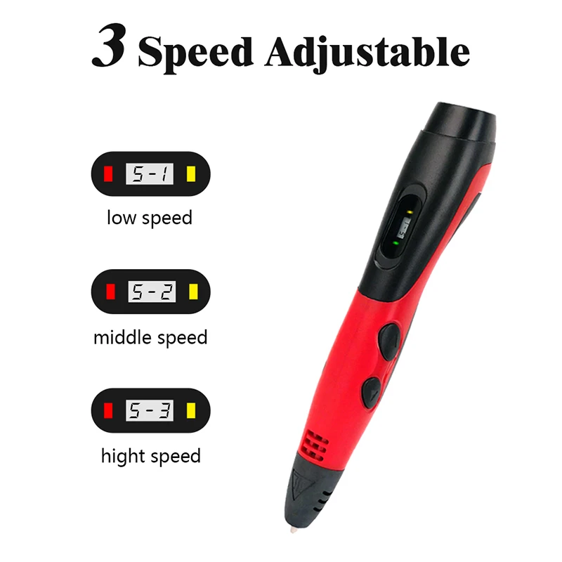 3D Pen With 50 100 Meter PLA Filament Printing Pen Support ABS and PLA Kids DIY Drawing Pen With LCD Display For Kids Gift
3D Pen With 50 100 Meter PLA Filament Printing Pen Support ABS and PLA Kids DIY Drawing Pen With LCD Display For Kids Gift