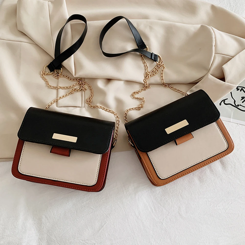 Fashion PU Leather Messenger Bag Casual Women Hit Color Envelope Chain Shoulder Tote Street Small Commuter Handbag 
Fashion PU Leather Messenger Bag Casual Women Hit Color Envelope Chain Shoulder Tote Street Small Commuter Handbag