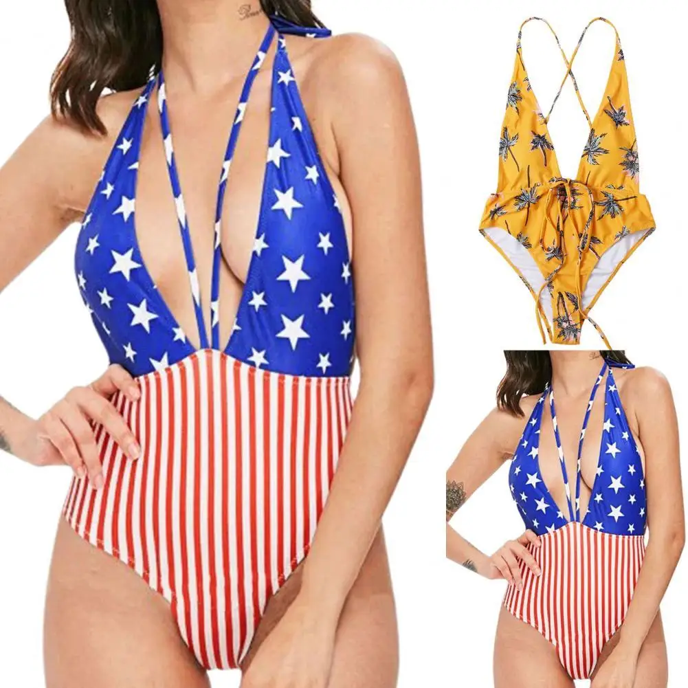 Coconut Tree Print Backless One-piece Deep V-neck Women Bikini Swimsuit Sleeveless High Waist Women Bathing Suit Charming Bikini
Coconut Tree Print Backless One-piece Deep V-neck Women Bikini Swimsuit Sleeveless High Waist Women Bathing Suit Charming Bikini