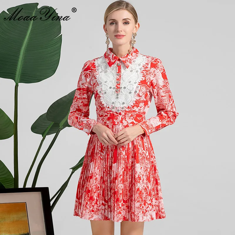 MoaaYina Fashion Designer Autumn Short Red Dress Women's Turn-down Collar Embroidery Print ong Sleeve Vintage Party Dresses
MoaaYina Fashion Designer Autumn Short Red Dress Women's Turn-down Collar Embroidery Print ong Sleeve Vintage Party Dresses
