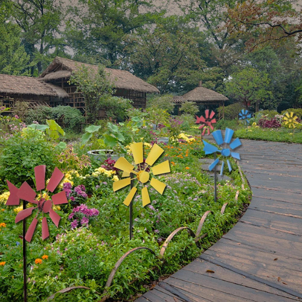 Garden Pinwheels Iron Multi-Color Wind Spinners Windmill Toys Decorative Stakes Garden Yard Lawn Gardening Decoration Outdoor
Garden Pinwheels Iron Multi-Color Wind Spinners Windmill Toys Decorative Stakes Garden Yard Lawn Gardening Decoration Outdoor