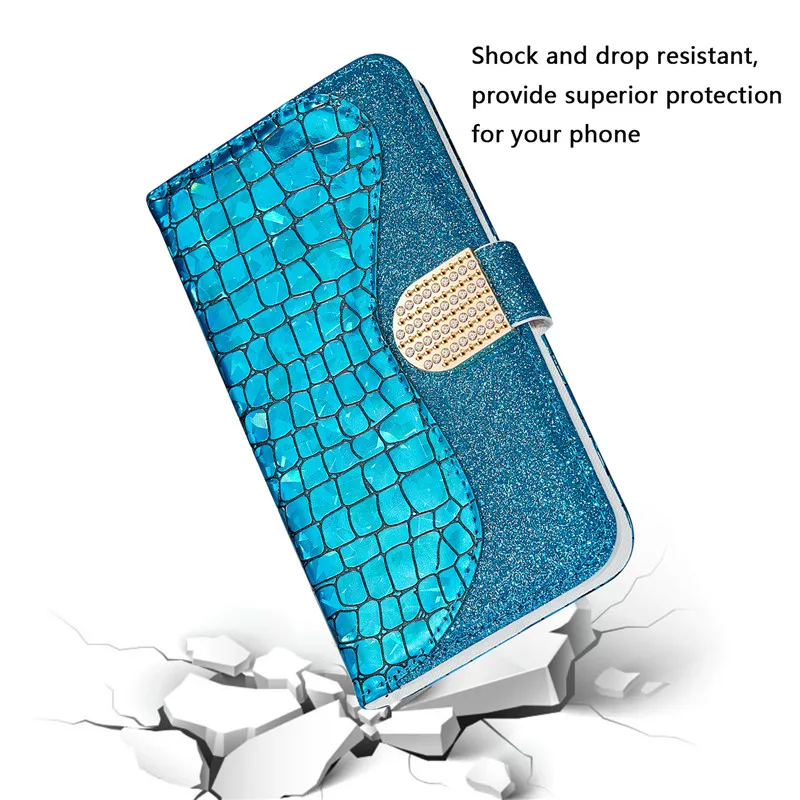Алмазный чехол для телефона Redmi Note 7 Чехол 6 Блестящий женский кожаный 6A 5A Pro A2 Lite