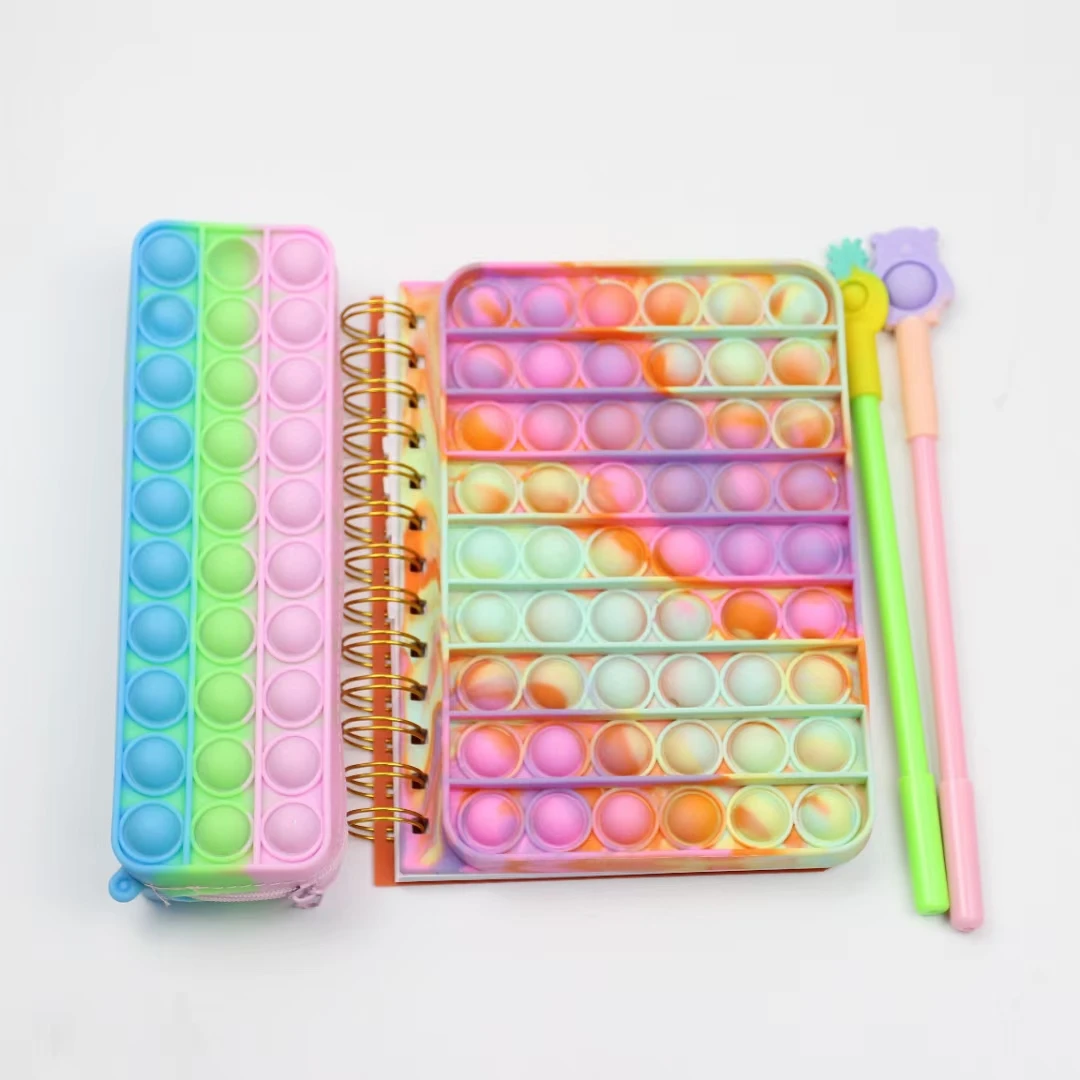 New Pop Its Notebook Bubble Fidget Push Up Finger Silicone Cover Notepad Student Decompression Stationery Supplies For Kids Gift
New Pop Its Notebook Bubble Fidget Push Up Finger Silicone Cover Notepad Student Decompression Stationery Supplies For Kids Gift