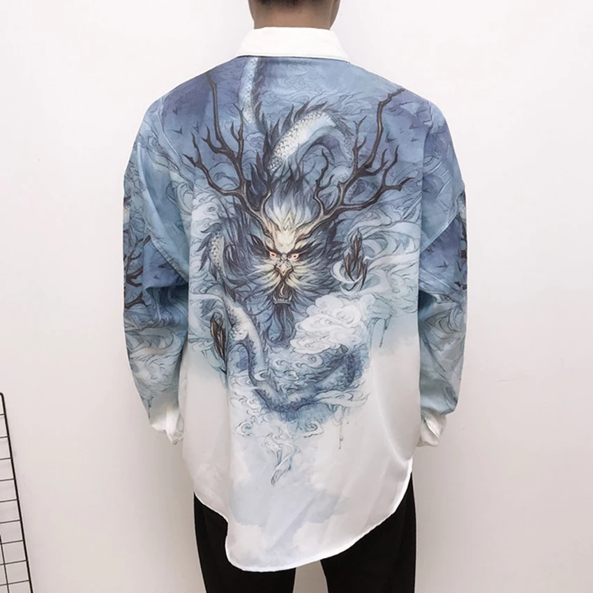 Men Full Sleeve Japan Shirt Kimono Haori Jacket Harajuku KOI Dragon Print Oriental Cusual Loose Oversize Fashion Outfits
Men Full Sleeve Japan Shirt Kimono Haori Jacket Harajuku KOI Dragon Print Oriental Cusual Loose Oversize Fashion Outfits