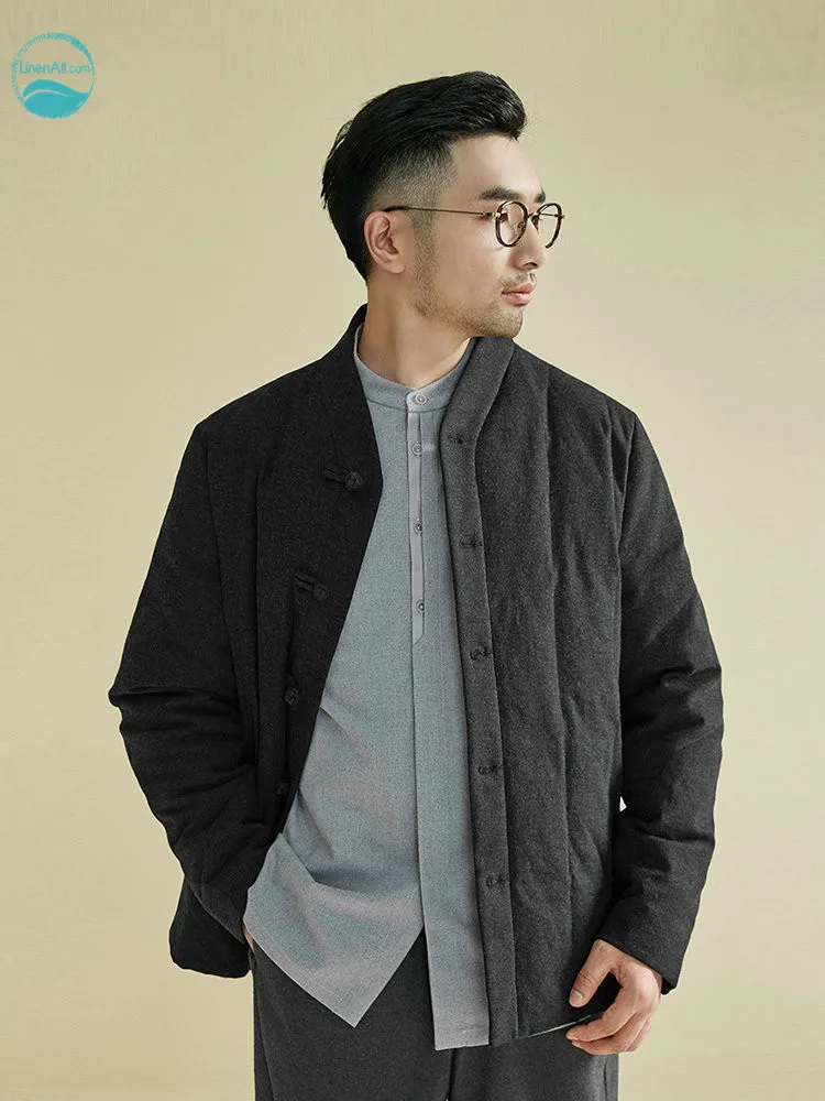 LinenAll Men's Chinese style down jacket Men's loose disc button stand collar down jacket Men's winter new down jacket
LinenAll Men's Chinese style down jacket Men's loose disc button stand collar down jacket Men's winter new down jacket