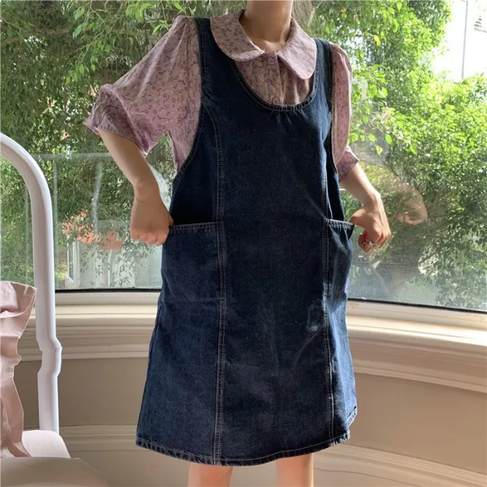 Women's Dress 2020 New Summer Vintage Denim Skirt Figure Flattering Suspender Skirt Fresh Retro Casual Dress
Women's Dress 2020 New Summer Vintage Denim Skirt Figure Flattering Suspender Skirt Fresh Retro Casual Dress