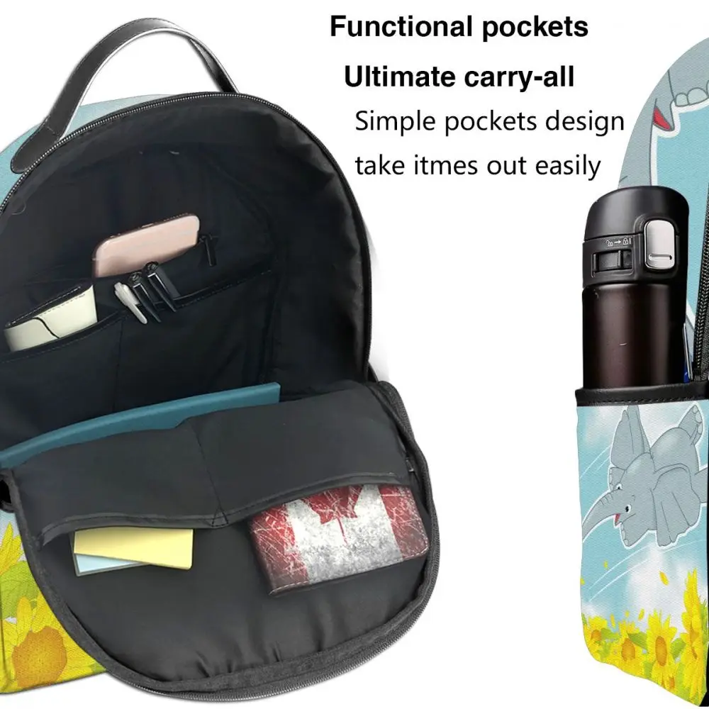 Flying Elephant On Sunflower Field Backpack Boy Girl School Bag for Teenager Student Shoulder Bag Travel Bag
Flying Elephant On Sunflower Field Backpack Boy Girl School Bag for Teenager Student Shoulder Bag Travel Bag