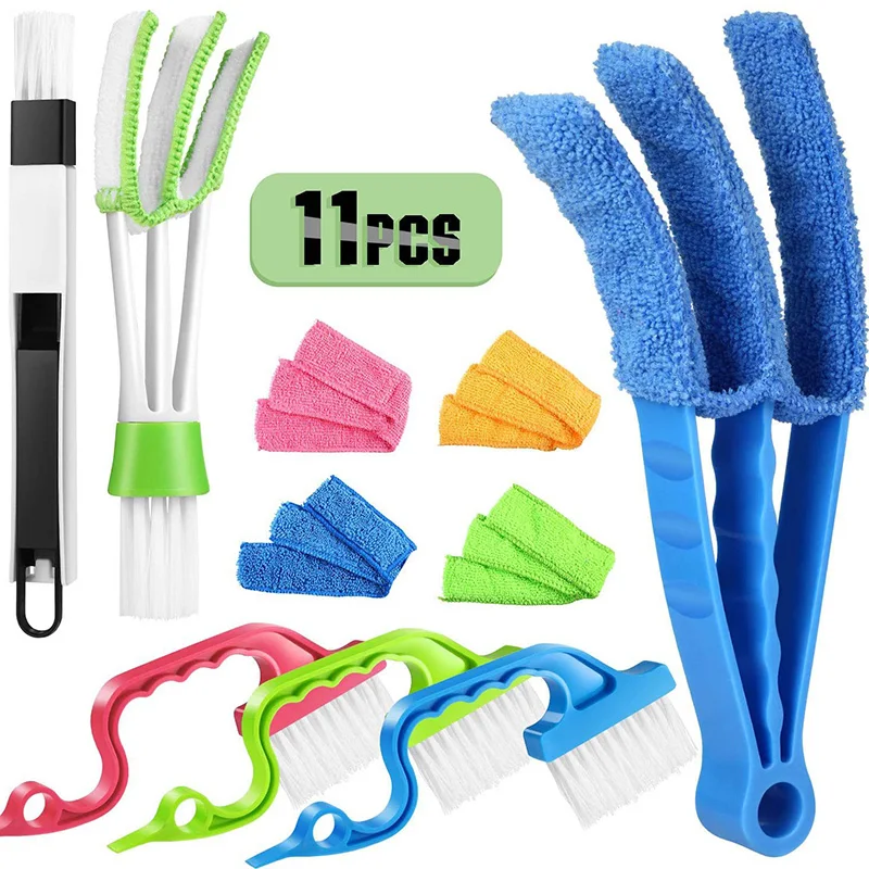 

Hand-held Groove Gap Cleaning Tools Scouring Pad Track Sliding Door Cleaning Brush Set Air Conditioning Shutter Duster Brushes