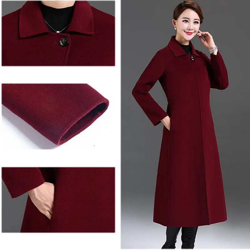 High-end double-sided cashmere coat women 2020 fashion autumn winter slim elegant long wool coats middle-aged mother clothing
High-end double-sided cashmere coat women 2020 fashion autumn winter slim elegant long wool coats middle-aged mother clothing
