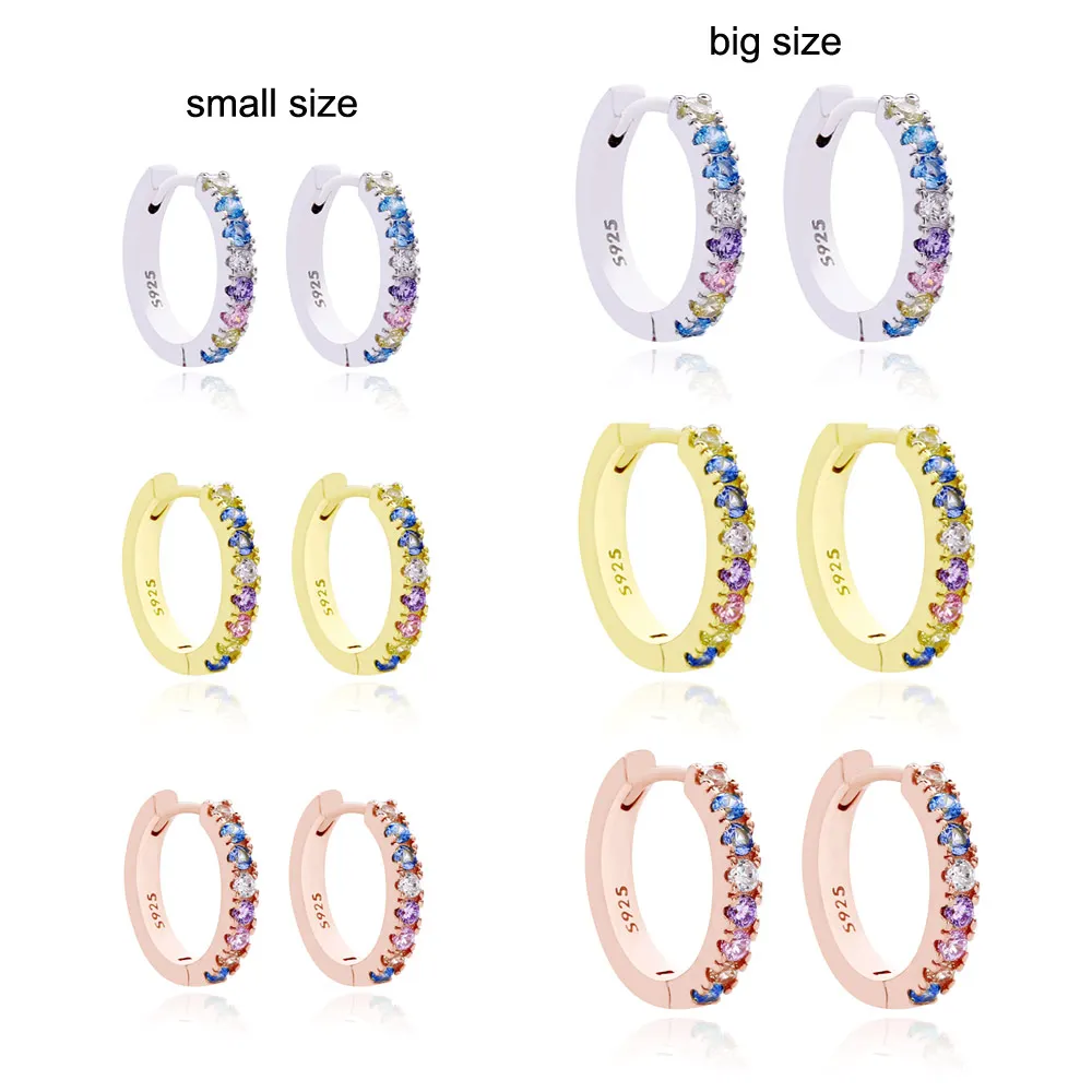 SHADOWHUNTERS 925 Sterling Silver Earrings For Women Rainbow Huggies Hoop Earrings Full Clear Zircon Piercing Pendientes De Boda
SHADOWHUNTERS 925 Sterling Silver Earrings For Women Rainbow Huggies Hoop Earrings Full Clear Zircon Piercing Pendientes De Boda