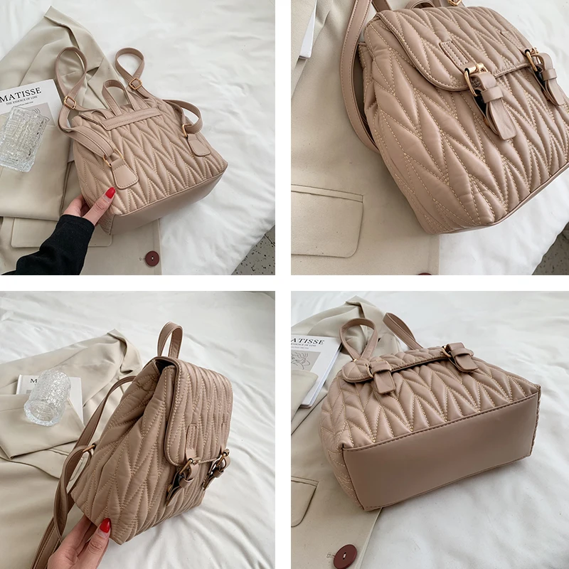 Niche Design Sewing Thread Folds Female Fashion Backpack Travel All Match OL Commute Back Pocket Bags for Women 2021 New Arrival
Niche Design Sewing Thread Folds Female Fashion Backpack Travel All Match OL Commute Back Pocket Bags for Women 2021 New Arrival