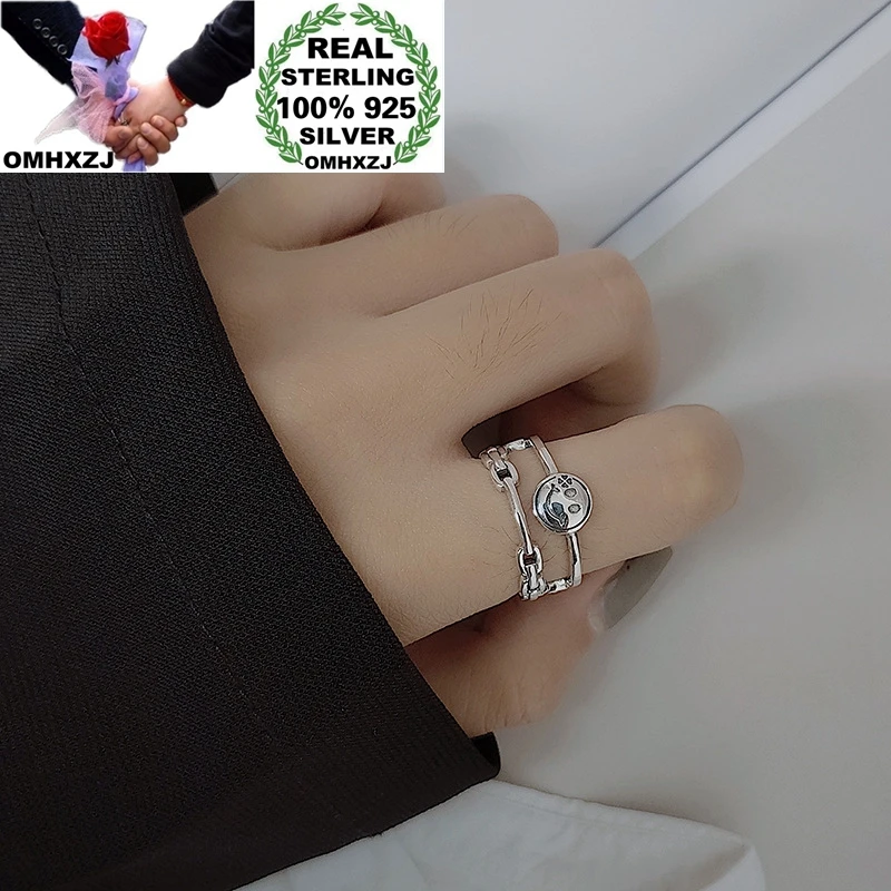 OMHXZJ Wholesale HC115 European Fashion Hot Woman Girl Birthday Party Gift Vintage Smile Face 100% 925 Sterling Silver Open Ring 
OMHXZJ Wholesale HC115 European Fashion Hot Woman Girl Birthday Party Gift Vintage Smile Face 100% 925 Sterling Silver Open Ring