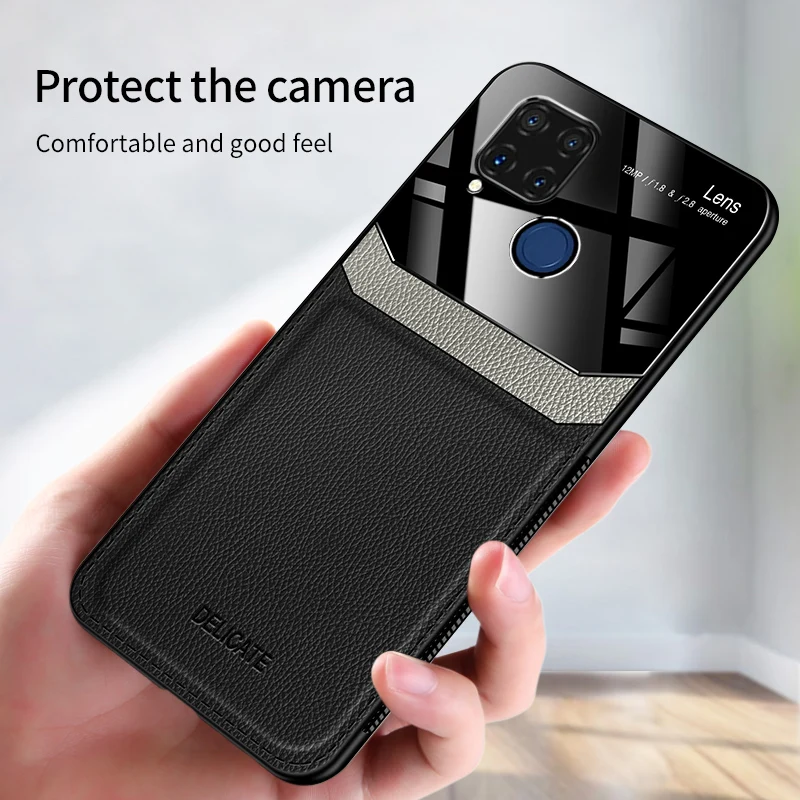 Luxury Leather Skin Back Cover for OPPO Realme C11 C15 X50 6 Pro Camera Protector Phone Case Realme C3 3Cameras 5 5S 6i Fundas
Luxury Leather Skin Back Cover for OPPO Realme C11 C15 X50 6 Pro Camera Protector Phone Case Realme C3 3Cameras 5 5S 6i Fundas