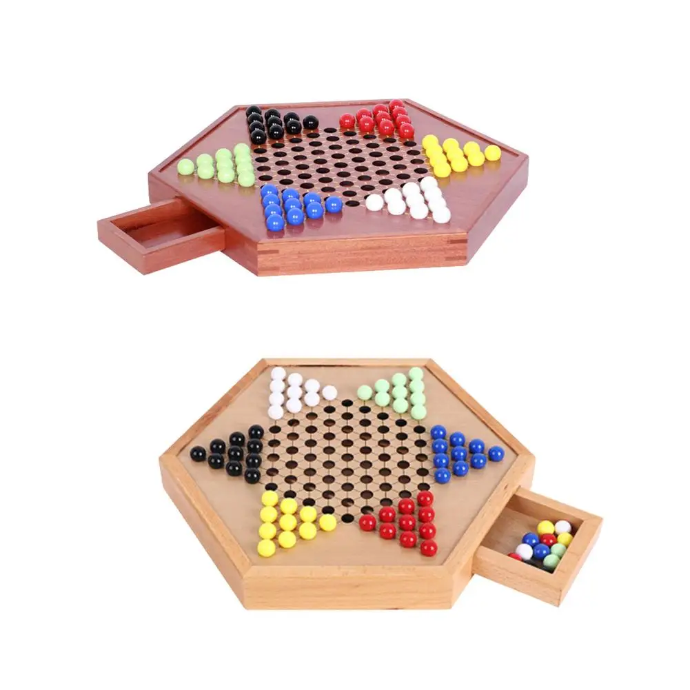 Wooden Chinese Checkers Board 12.6in Checkers Board Game Set Classic Family Table Game 60 Acrylic Beads Storage Drawer Design Kh
Wooden Chinese Checkers Board 12.6in Checkers Board Game Set Classic Family Table Game 60 Acrylic Beads Storage Drawer Design Kh