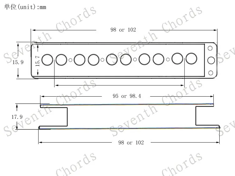 20 Pcs Electric Guitar Bass Pickup Slug Bobbins for 5 String JB Style Replacement - length 98MM and 102MM choose | Спорт и