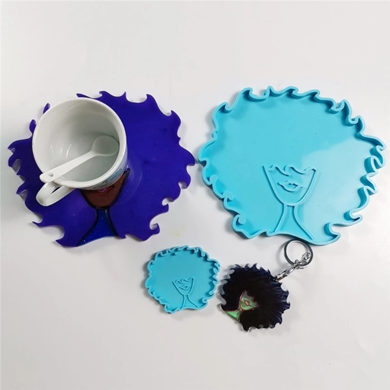 3 Pcs Afro Female Beauty HeadKeychain Epoxy Resin Mold Rolling Tray Serving Board Coaster Silicone Mould DIY Crafts Tool
3 Pcs Afro Female Beauty HeadKeychain Epoxy Resin Mold Rolling Tray Serving Board Coaster Silicone Mould DIY Crafts Tool