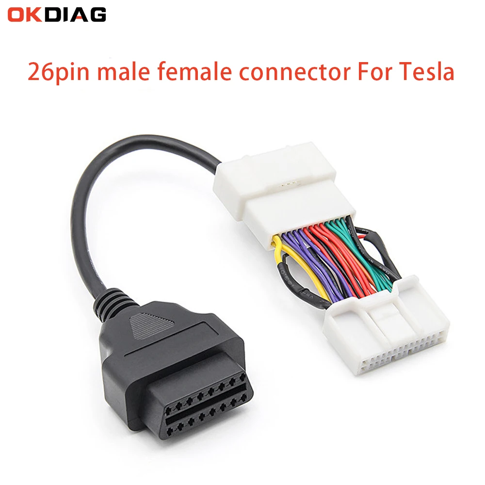 26 Pin Male Female Connector Adapter Plug For Tesla Model 3 OBD II diagnostic Harness Electronic Cable Of New Energy Vehicle 
26 Pin Male Female Connector Adapter Plug For Tesla Model 3 OBD II diagnostic Harness Electronic Cable Of New Energy Vehicle