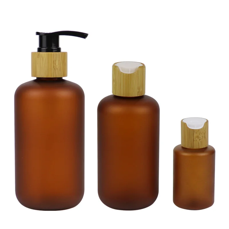 100PPcs/Lot 60ml 120ml 250ml 500ml Frosted Amber Plastic PET Bottle with Bamboo Lid Shampo Bottle Lotion Bottles with Pump
100PPcs/Lot 60ml 120ml 250ml 500ml Frosted Amber Plastic PET Bottle with Bamboo Lid Shampo Bottle Lotion Bottles with Pump