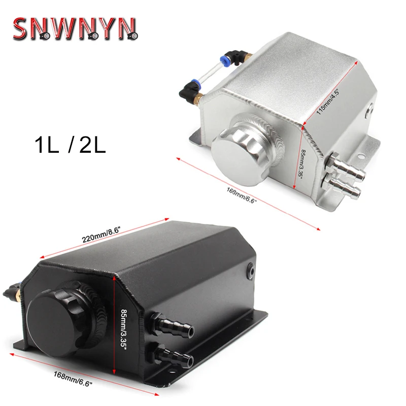 Universal 1L 2L Oil Radiator Coolant Overflow Bottle Tank Recovery Water Bottle Can Polished Reservoir Aluminum Oil Fuel Tank 
Universal 1L 2L Oil Radiator Coolant Overflow Bottle Tank Recovery Water Bottle Can Polished Reservoir Aluminum Oil Fuel Tank