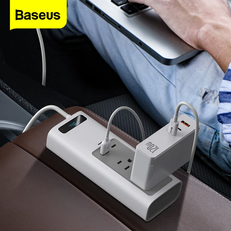 Baseus Car Inverter DC 12V To AC 110V 150W Auto Power Inversor With Type C USB Sockets Extension Plugs Power Adapter Accessories
Baseus Car Inverter DC 12V To AC 110V 150W Auto Power Inversor With Type C USB Sockets Extension Plugs Power Adapter Accessories
