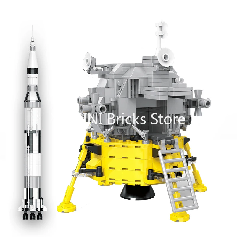 Модель конструктора креативная Аэрокосмическая Серия Apollo Saturn V модель
