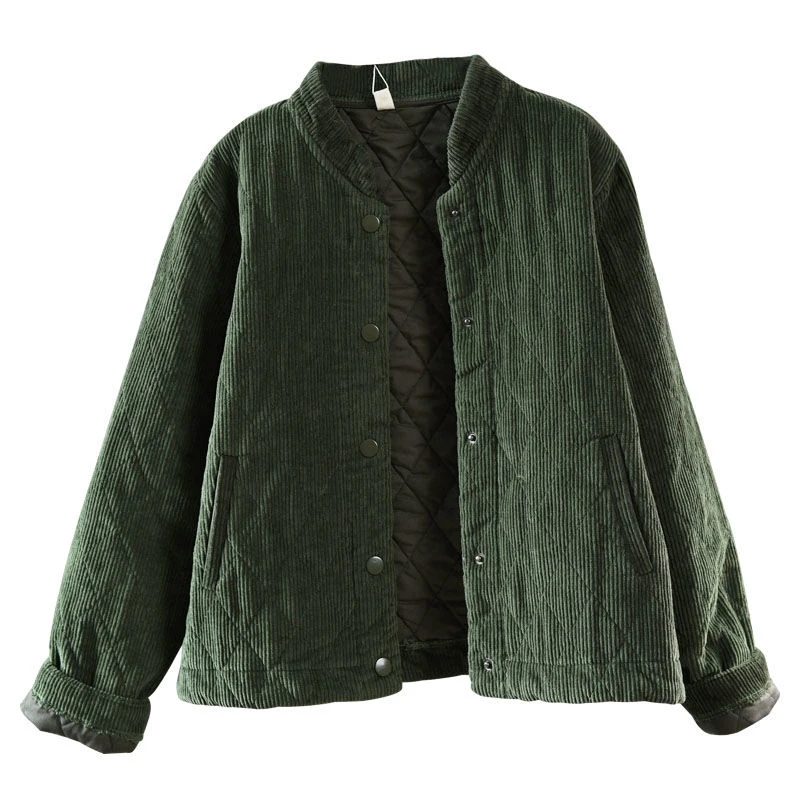 Autumn Arts Style Women long Sleeve Cotton Corduroy Short Coat All-matched Casual Loose Quilted Thick Jackets Top Quality S564
Autumn Arts Style Women long Sleeve Cotton Corduroy Short Coat All-matched Casual Loose Quilted Thick Jackets Top Quality S564