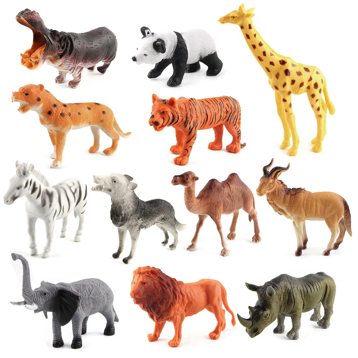 Набор реалистичных пластиковых мини-моделей животных для детей 12 шт. - купить по