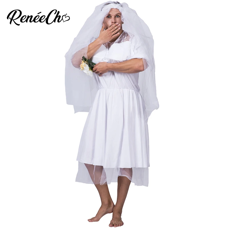 Halloween Ghost Bride Costume For Adult High Quality Men Spoof Sexy Wedding Dress Cloak Phantom Funny Male Bride Costumes
Halloween Ghost Bride Costume For Adult High Quality Men Spoof Sexy Wedding Dress Cloak Phantom Funny Male Bride Costumes