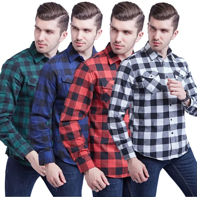 2019 Newest Fashion Men Slim Fit Plaid Shirt Long Sleeve Grid Cotton Dress Shirts Casual Tops
2019 Newest Fashion Men Slim Fit Plaid Shirt Long Sleeve Grid Cotton Dress Shirts Casual Tops