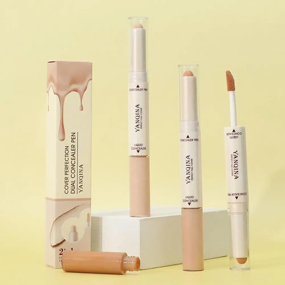 Waterproof Concealer Double-head Dark Circles Coverage Liquid Foundation Contour Palette Natural Liquid Concealer Face Makeup
Waterproof Concealer Double-head Dark Circles Coverage Liquid Foundation Contour Palette Natural Liquid Concealer Face Makeup