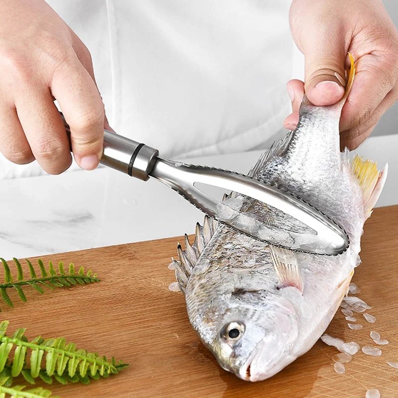 Stainless Steel Fish Scale Scraper Fish Scales Cutter Remover Fish Skin Brush Planer Fast Removing Kitchen Seafood Tools
Stainless Steel Fish Scale Scraper Fish Scales Cutter Remover Fish Skin Brush Planer Fast Removing Kitchen Seafood Tools