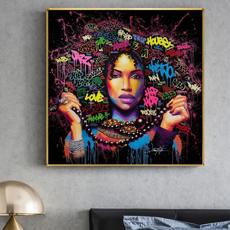 African Women Portrait Oil Painting Abstract Afro Posters and Prints on Canvas Wall Art Picture Living Room Modern Home Decor
African Women Portrait Oil Painting Abstract Afro Posters and Prints on Canvas Wall Art Picture Living Room Modern Home Decor