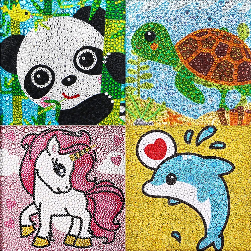 4 Packs 5D Diamond Painting Kit for Kid Diamond Painting Full Drill Painting by Number Kit Kid Diamond Arts and Crafts for Decor 
4 Packs 5D Diamond Painting Kit for Kid Diamond Painting Full Drill Painting by Number Kit Kid Diamond Arts and Crafts for Decor