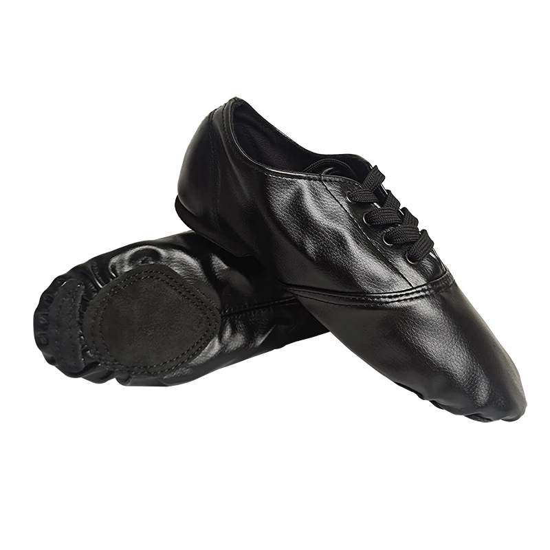 

Black Tan Lace Up PU Leather Jazz Shoes From Children To Adult Quality Oxford Dance Shose Women Dance Shoes Jazz