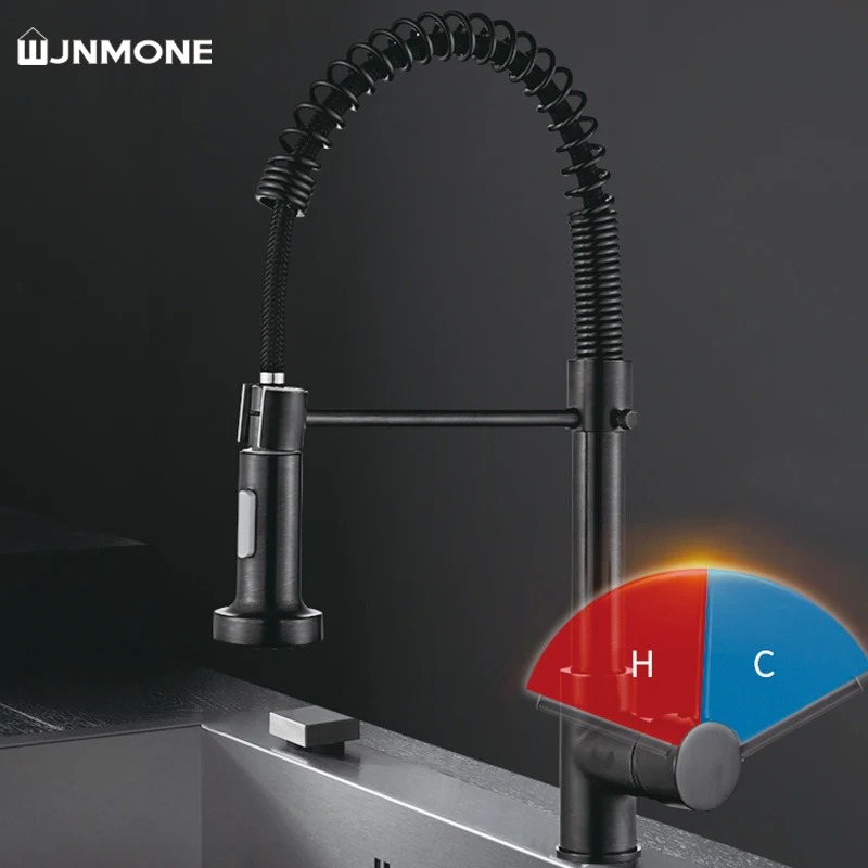 WJNMONE Black Kitchen Faucet Sink Faucet Deck Mounted Mixer Tap 360 Degree Rotation Stream Sprayer Nozzle Kitchen Hot Cold Taps
WJNMONE Black Kitchen Faucet Sink Faucet Deck Mounted Mixer Tap 360 Degree Rotation Stream Sprayer Nozzle Kitchen Hot Cold Taps