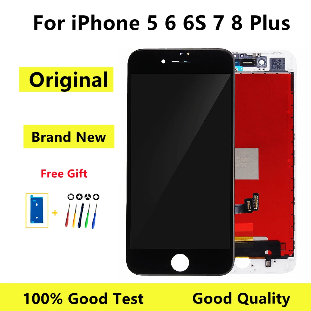 Оригинальный ЖК-дисплей OEM для iPhone 6, 7, 8, 6S Plus, сменный сенсорный ЖК-экран для 5, 5C 5S SE, без мертвых пикселей, закаленное стекло
Оригинальный ЖК-дисплей OEM для iPhone 6, 7, 8, 6S Plus, сменный сенсорный ЖК-экран для 5, 5C 5S SE, без мертвых пикселей, закаленное стекло