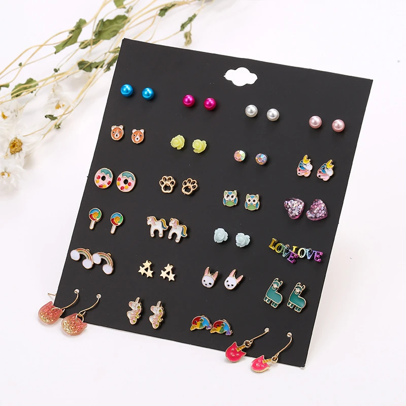 Korean version of cute wild animal fruit combination set earrings female explosive pearl earrings new products in 2020!
Korean version of cute wild animal fruit combination set earrings female explosive pearl earrings new products in 2020!