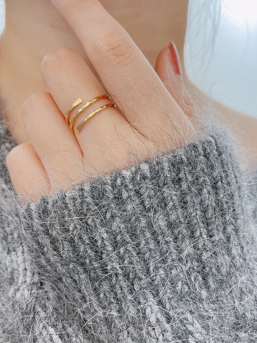 Women's Advanced Simple Ring Same Style as Jiang Shuying Multi-Layer Winding Index Finger Ring 925 Silver Special-Interest Desig
Women's Advanced Simple Ring Same Style as Jiang Shuying Multi-Layer Winding Index Finger Ring 925 Silver Special-Interest Desig