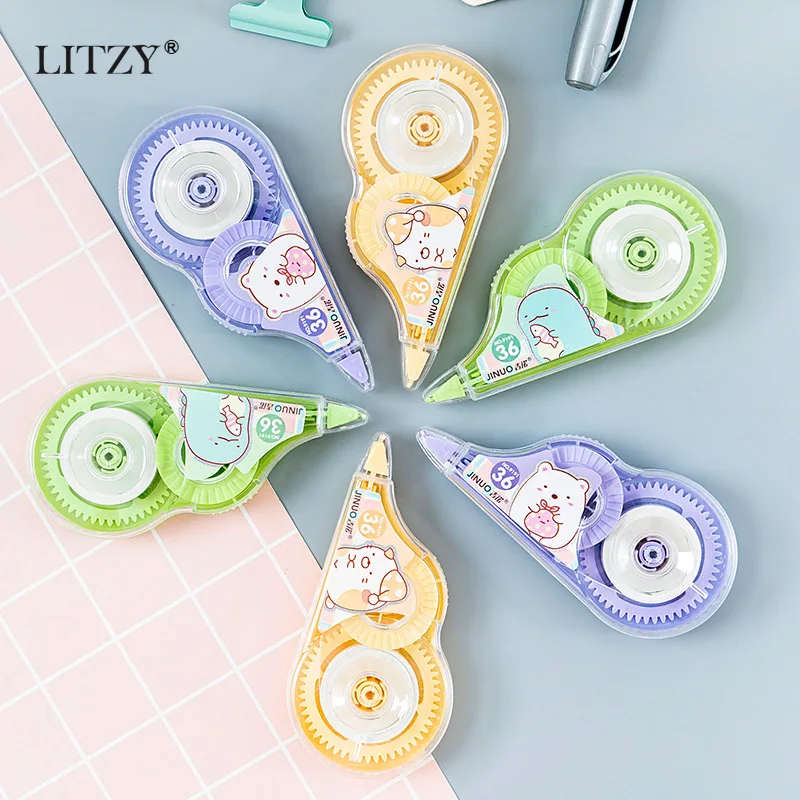 2 шт./компл. Kawaii мультфильм коррекция лента набор школьные ластики Канцтовары для