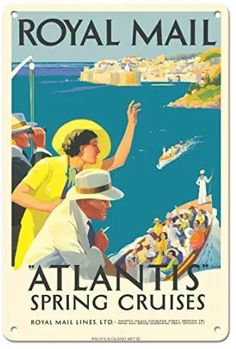 Atlantis Spring Cruises - Royal Mail Lines - Ocean Liner Travel Poster by Daphne Padden c.1936- Metal Sign
Atlantis Spring Cruises - Royal Mail Lines - Ocean Liner Travel Poster by Daphne Padden c.1936- Metal Sign
