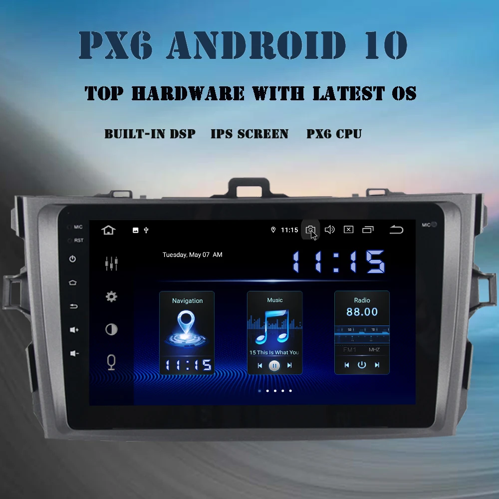 Dasaita Android 10.0 Car Radio GPS for Toyota Corolla 2007 2008 2009 2010 2011 DSP Multimedia Player 8" HD Screen 4GB+64GB 
Dasaita Android 10.0 Car Radio GPS for Toyota Corolla 2007 2008 2009 2010 2011 DSP Multimedia Player 8" HD Screen 4GB+64GB