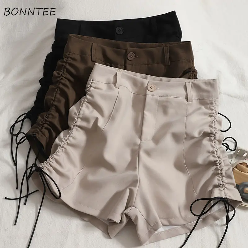 Shorts Women All-match Solid Vintage Minimalist Students Elegant High Waist Shirring Tender Stylish Comfort Ins Streetwear Mujer
Shorts Women All-match Solid Vintage Minimalist Students Elegant High Waist Shirring Tender Stylish Comfort Ins Streetwear Mujer